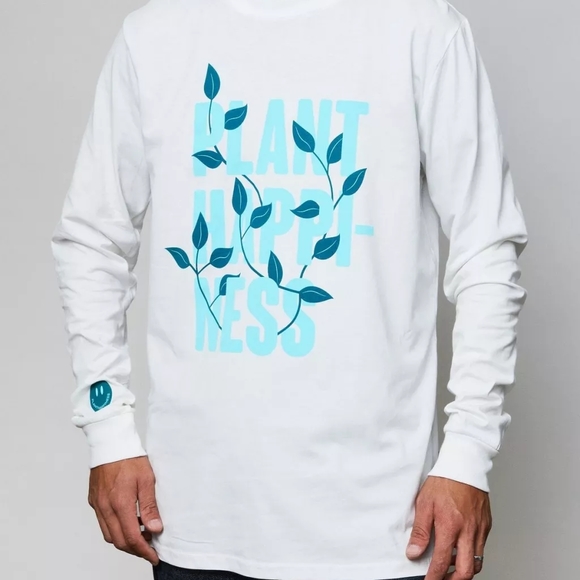 Plant Happiness Gift Set Bundle Long Sleeve Shirt, Water Bottle & Tote Bag 100% - Picture 2 of 9